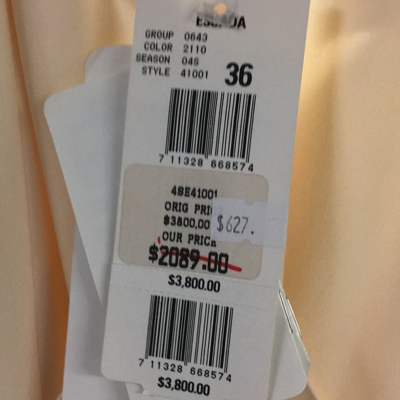 Escada cream dress with sequin embroidery - Picture 7 of 7